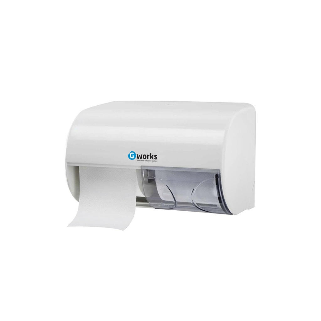 GLIMM Dispenser Toiletpapier Twin Standaard Rol - Wit