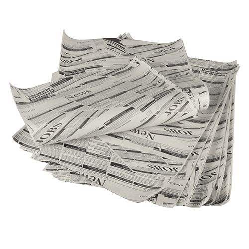 Inpakpapier Vetdicht "Newspaper" 35x25cm - 1KG