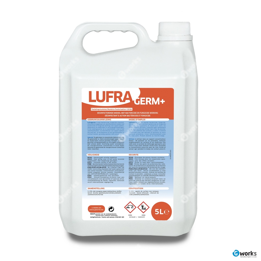 GLIMM LufraGerm+ Ontsmettende Reiniger BE-REG-00442B - 5L