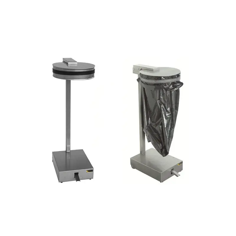 Vuilniszak houder met pedaal in RVS - 110/130L