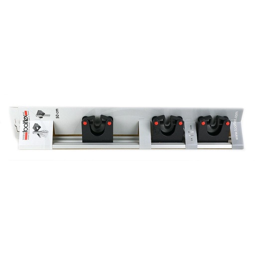 [AR00018] Toolflex Borstelhouder Aluminium Rail - 3 Klemmen - 50cm 