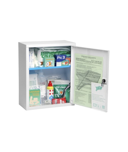 [AR01633] EHBO Kast in Wit metaal 37/14/30cm