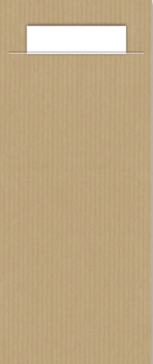 [AR03719] Bestekpochette ECO Classic (Brown) + Servet (White) - 500st