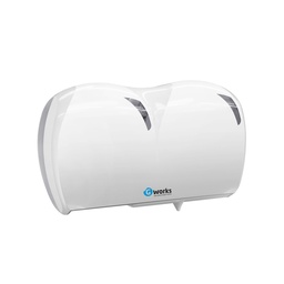 [AR04123] GLIMM Dispenser Toiletpapier Twin Mini-Jumbo Rol - Wit