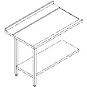 [AR04303] Vaatwas Zijtafel RVS Links met Bodemschap - 1200x750x850mm